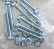 Болты оцинкованные Стройбат DIN 933 М 6х 16 с гайкой и шайбой (8шт)  картинка